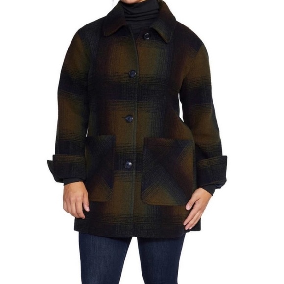 New Pendleton Pea Coat Wool Blend - Picture 2 of 7